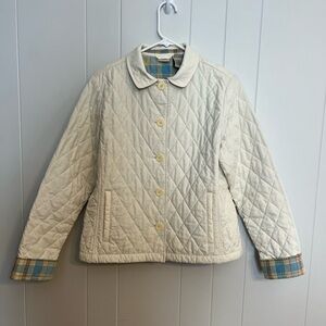 LL BEAN Quilted Riding Barn Jacket Vintage Size‎ M Regular